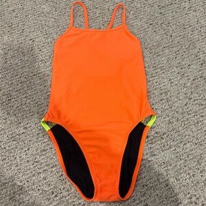 Jolyn julian Orange one piece swimsuit with colored side details
